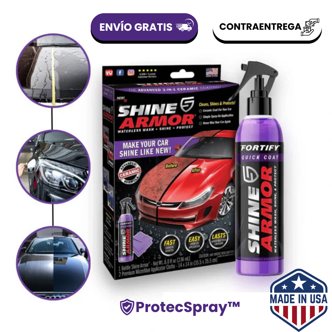 ProtectSpray™ - Spray Premium Cerámico CERA RESTAURADORA DE PINTURA, BRILLO Y DISMIUYE RASGUÑOS