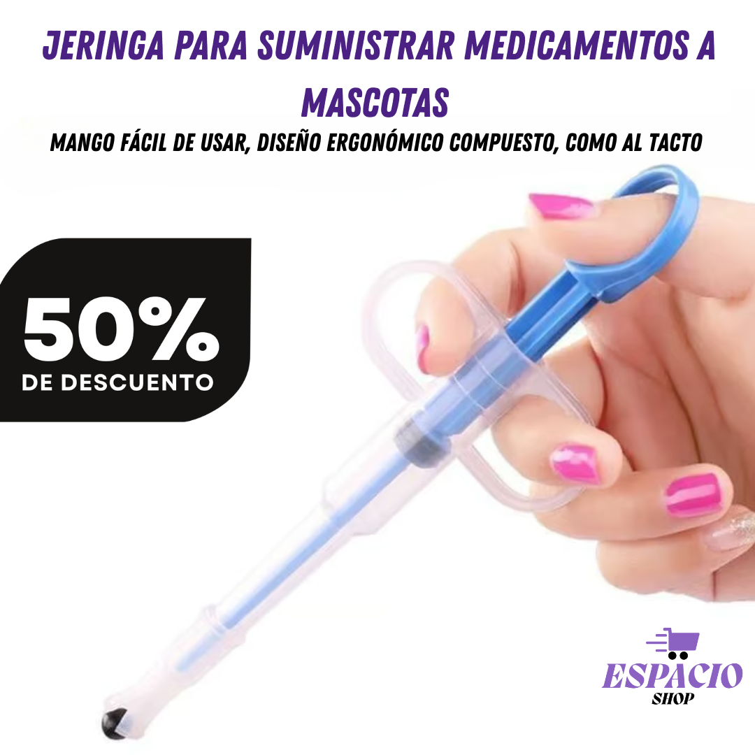 JERINGA DOSIFICADORA PARA MASCOTAS + REGALO 🎁