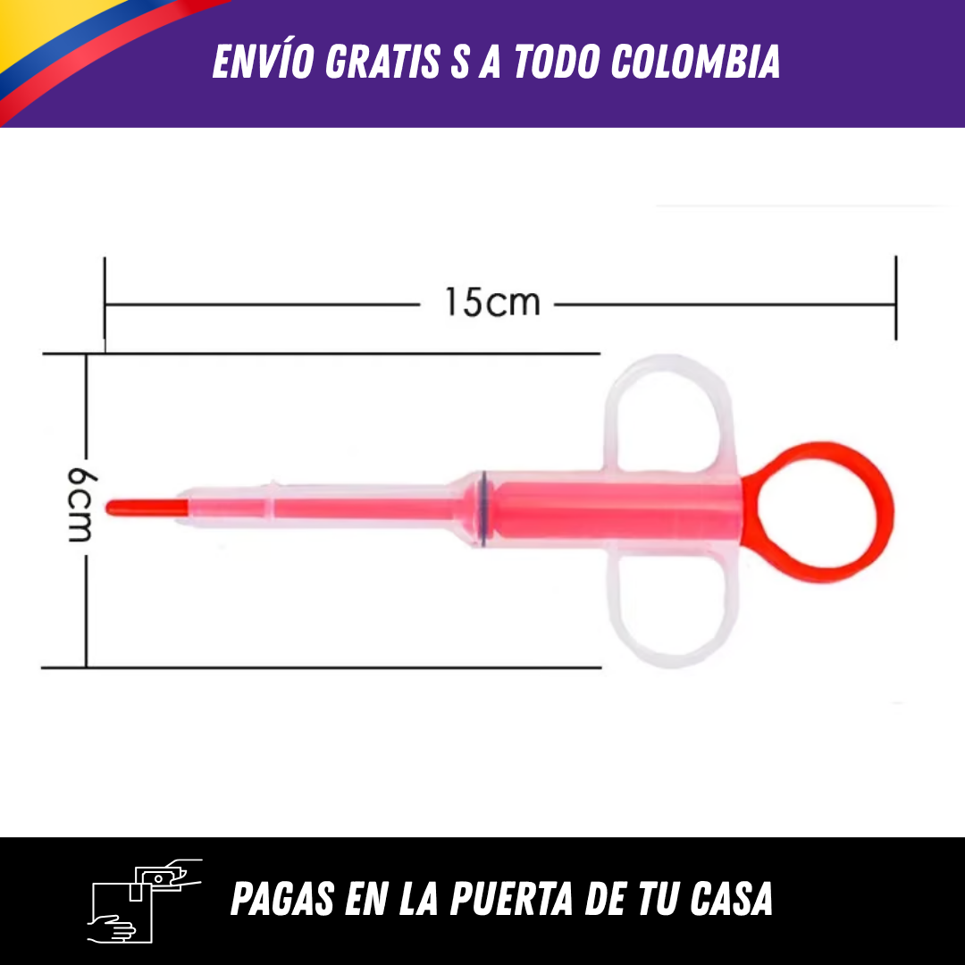 JERINGA DOSIFICADORA PARA MASCOTAS + COLLAR ANTI PULGAS GRATIS ✨