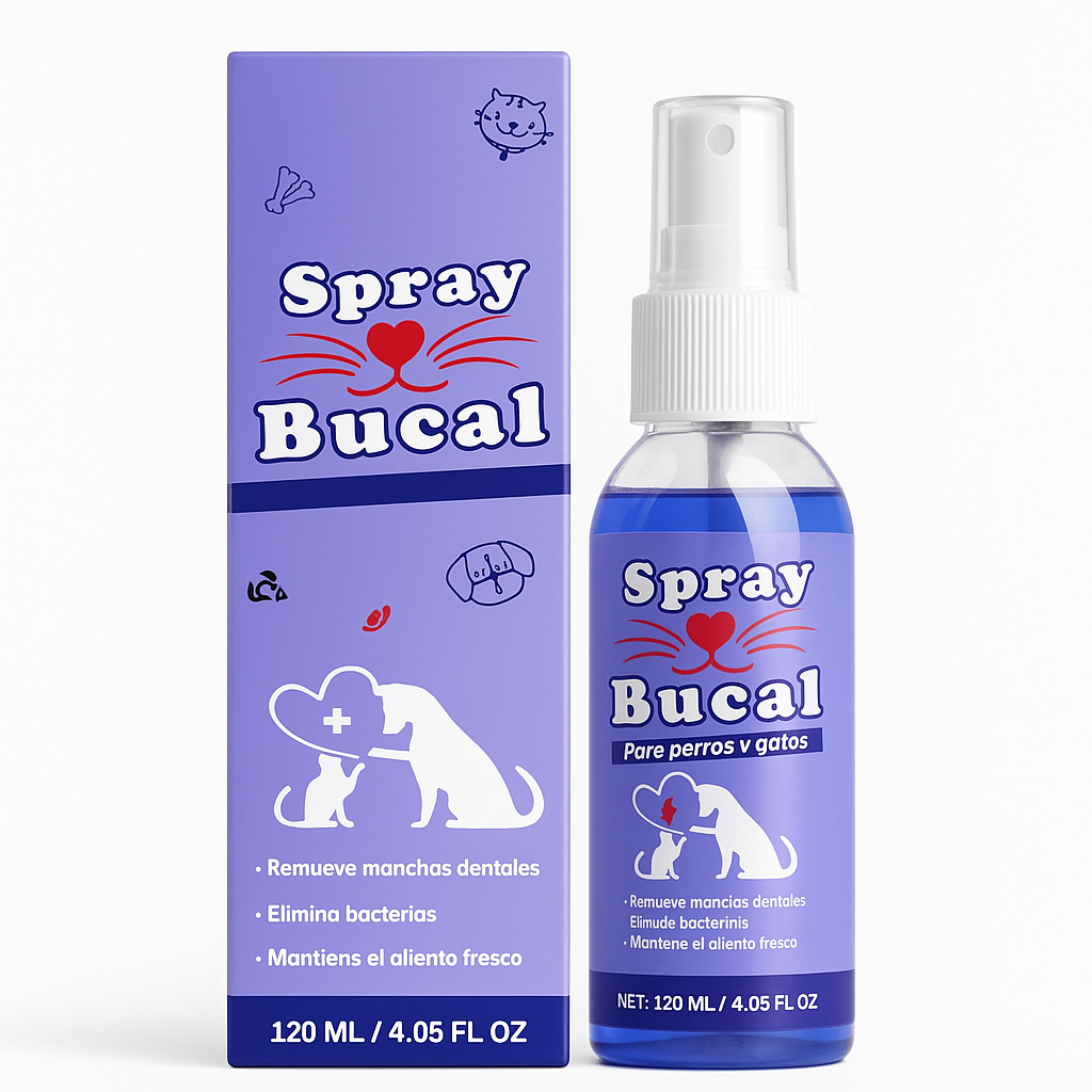 SmilePet™/ Spray 100 % Natural Cuidado bucal de perros y gatos