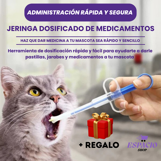 JERINGA DOSIFICADORA PARA MASCOTAS + REGALO 🎁