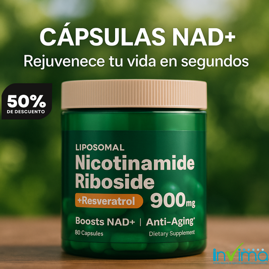Nicotinamida Riboside NAD + Resveratrol 900mg - 80 Cápsulas - 😱TU MEJOR ALIADO PARA COMBATIR EL ENVEJECIMIENTO😱