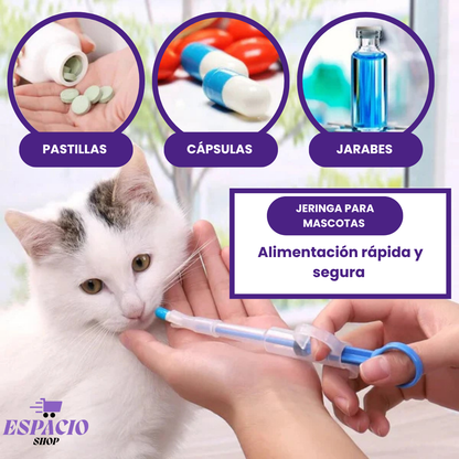JERINGA DOSIFICADORA PARA MASCOTAS + COLLAR ANTI PULGAS GRATIS  ✨